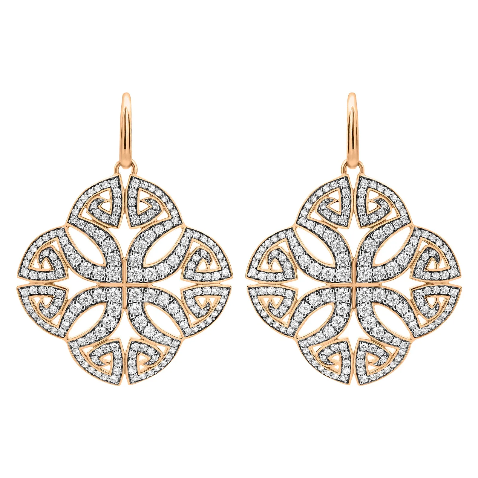 Soirée Pavé Earring - 18K Rose Gold Vermeil   CZ Blanc
