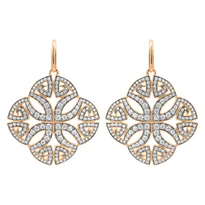 Soirée Pavé Earring - 18K Rose Gold Vermeil   CZ Blanc