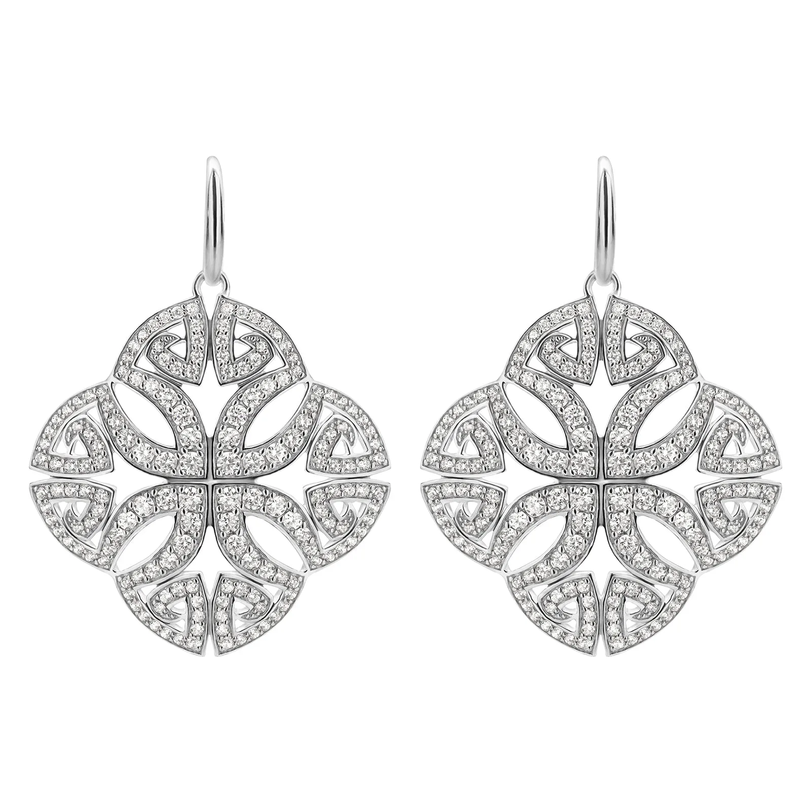 Soirée Pavé Earring - Sterling Silver   CZ Blanc
