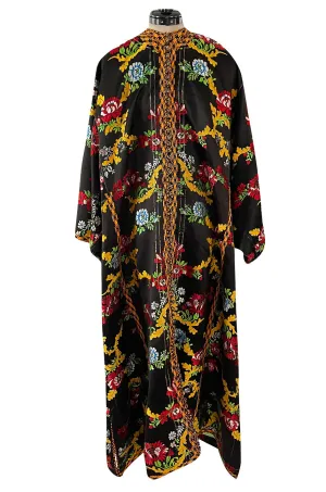 Spectacular Vintage Oversized Kimono Coat Made From an Incredible Antique Floral Silk Brocade