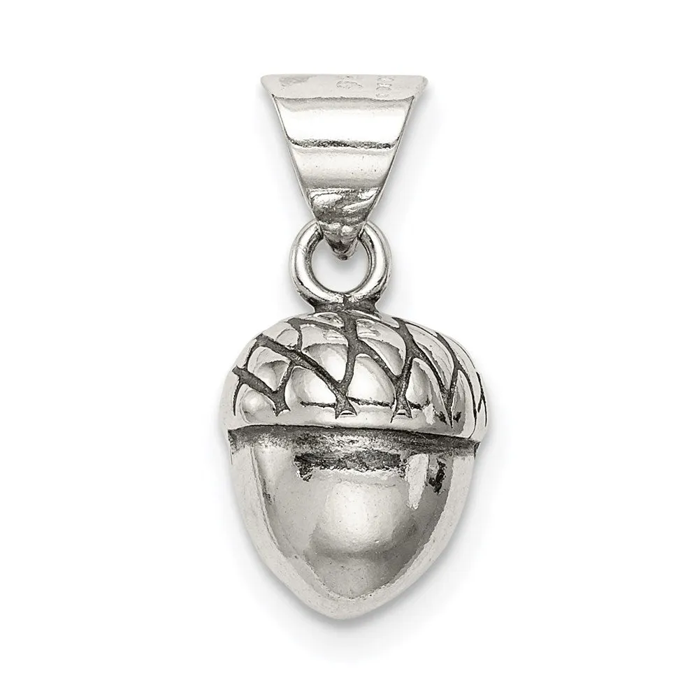 Sterling Silver Acorn Pendant