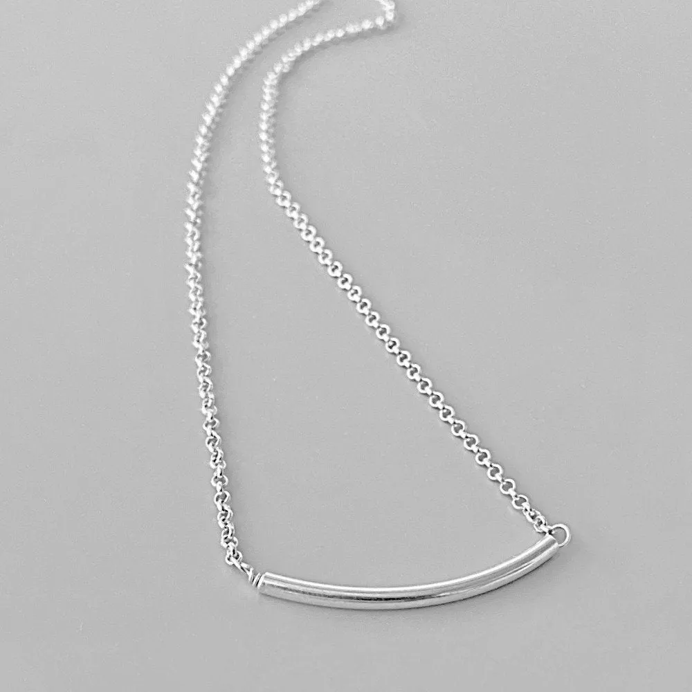 Sterling Silver Bar Necklace