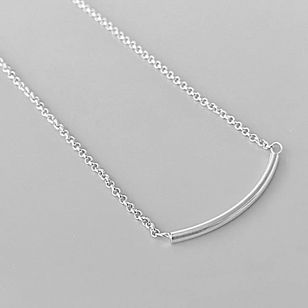 Sterling Silver Bar Necklace
