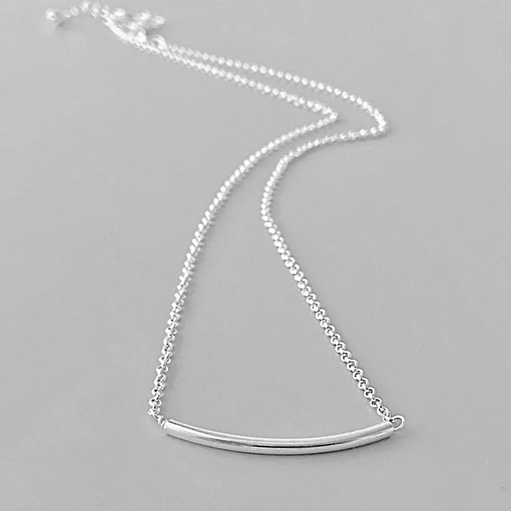 Sterling Silver Bar Necklace