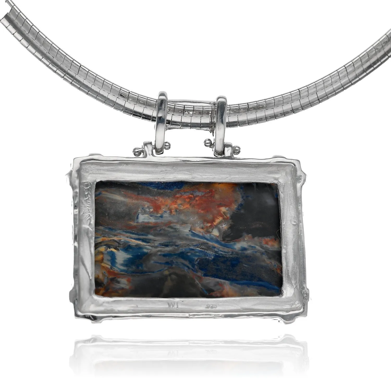 Storm Squall Pietersite & Zircon Necklace
