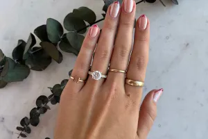 Straight Diamond Engagement Ring