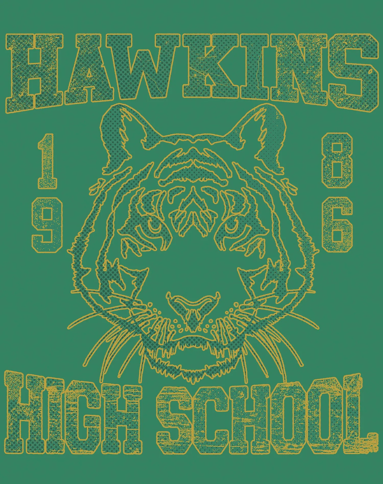 Stranger Things Hawkins High Tigers Varsity Retro Men's T-Shirt