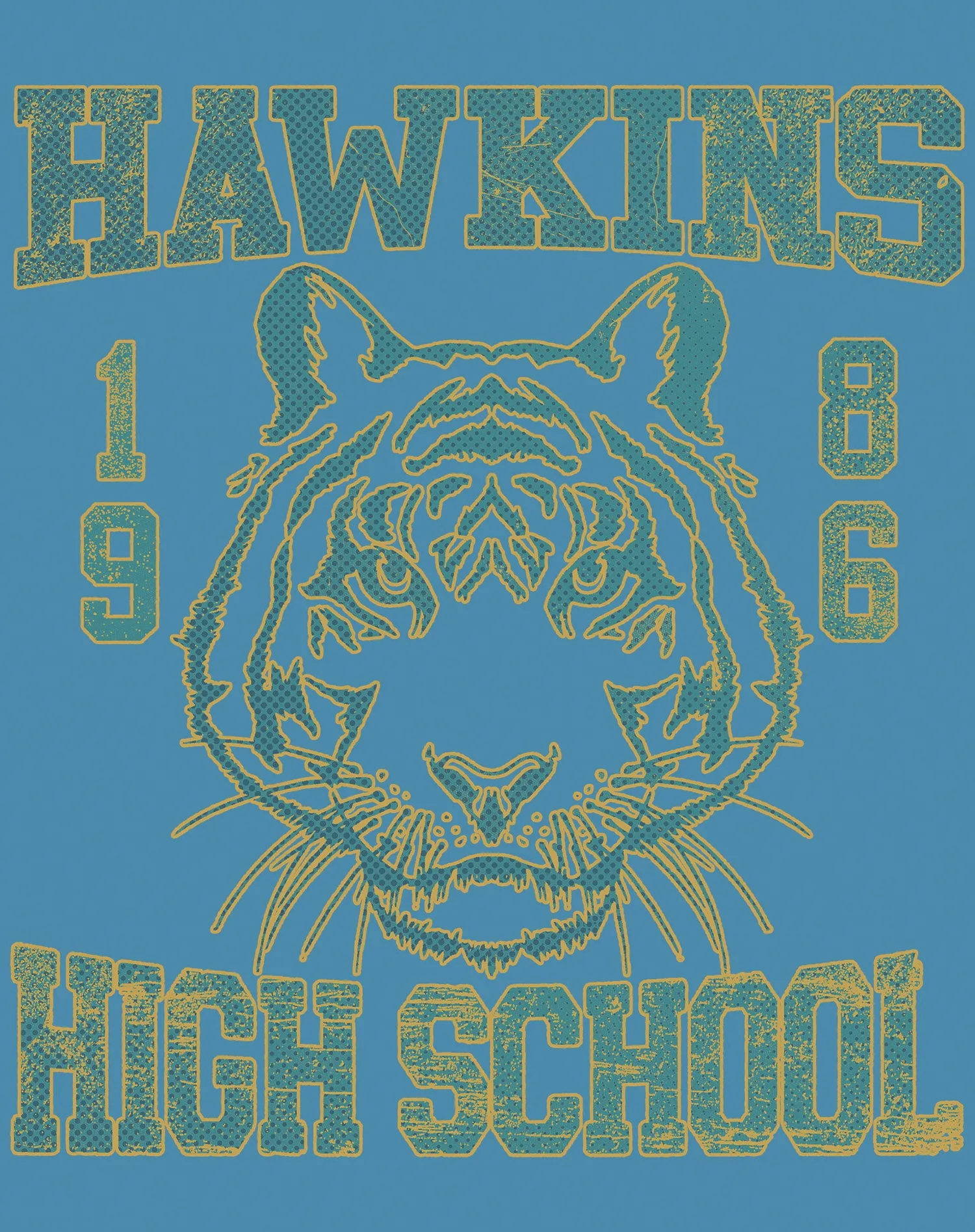 Stranger Things Hawkins High Tigers Varsity Retro Men's T-Shirt