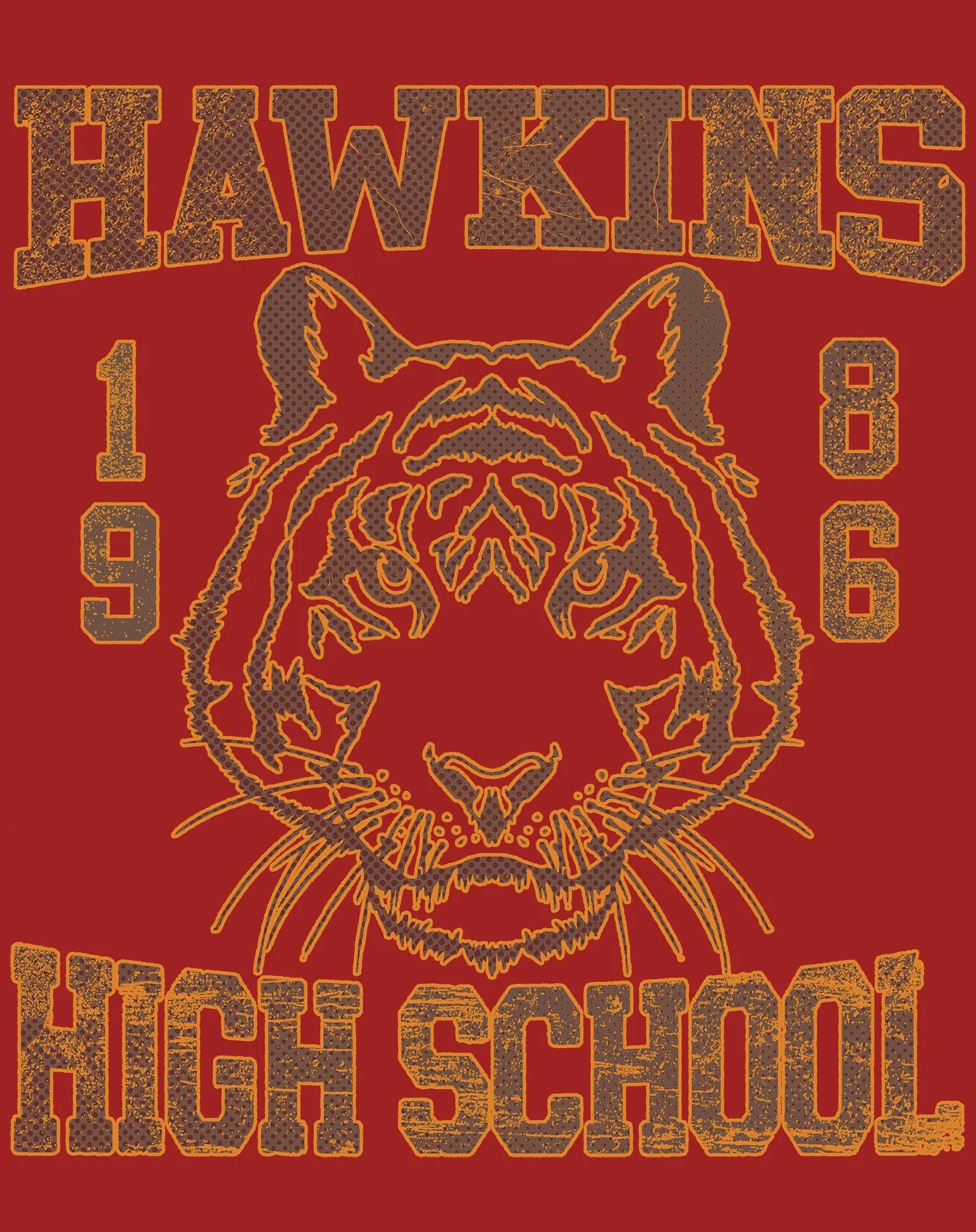 Stranger Things Hawkins High Tigers Varsity Retro Men's T-Shirt