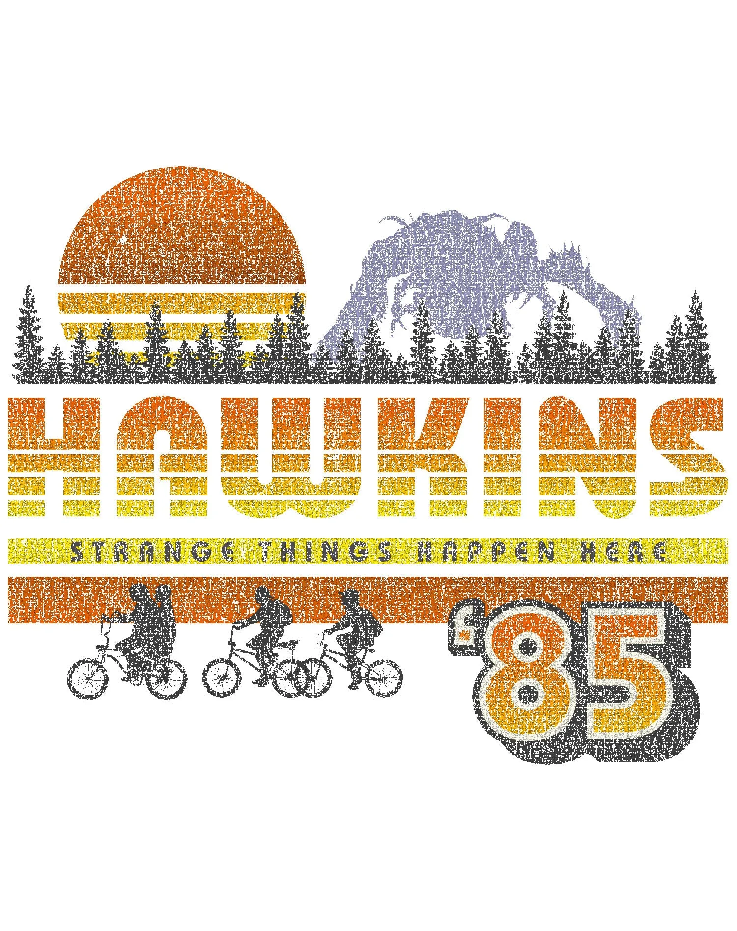 Stranger Things Vintage 85 The Party Strange Things Happen Here Original Men's T-Shirt