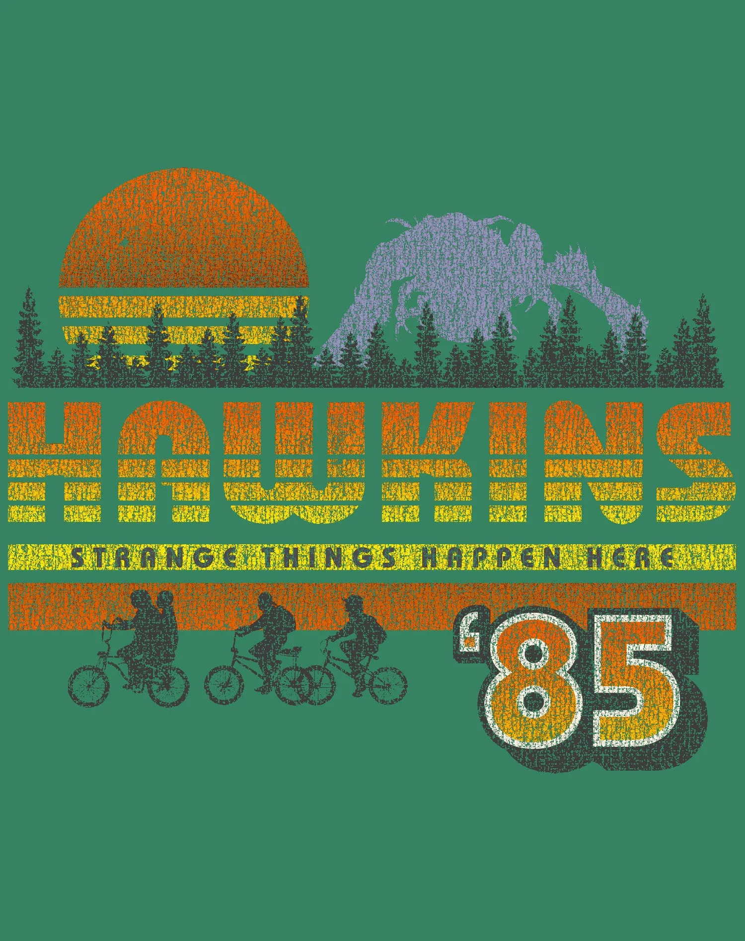 Stranger Things Vintage 85 The Party Strange Things Happen Here Original Men's T-Shirt