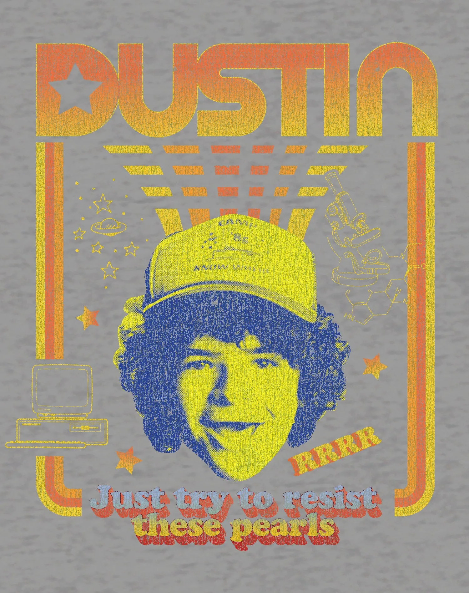 Stranger Things Vintage Dustin Retro Gaming Meme Pearls Original Men's T-Shirt