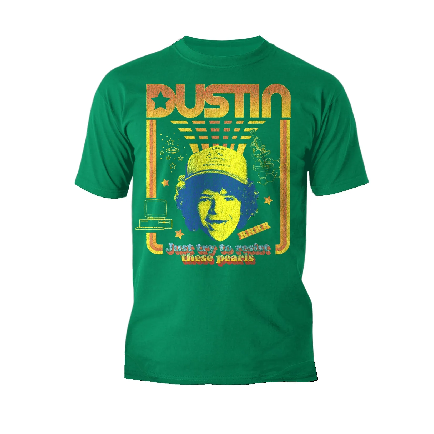 Stranger Things Vintage Dustin Retro Gaming Meme Pearls Original Men's T-Shirt
