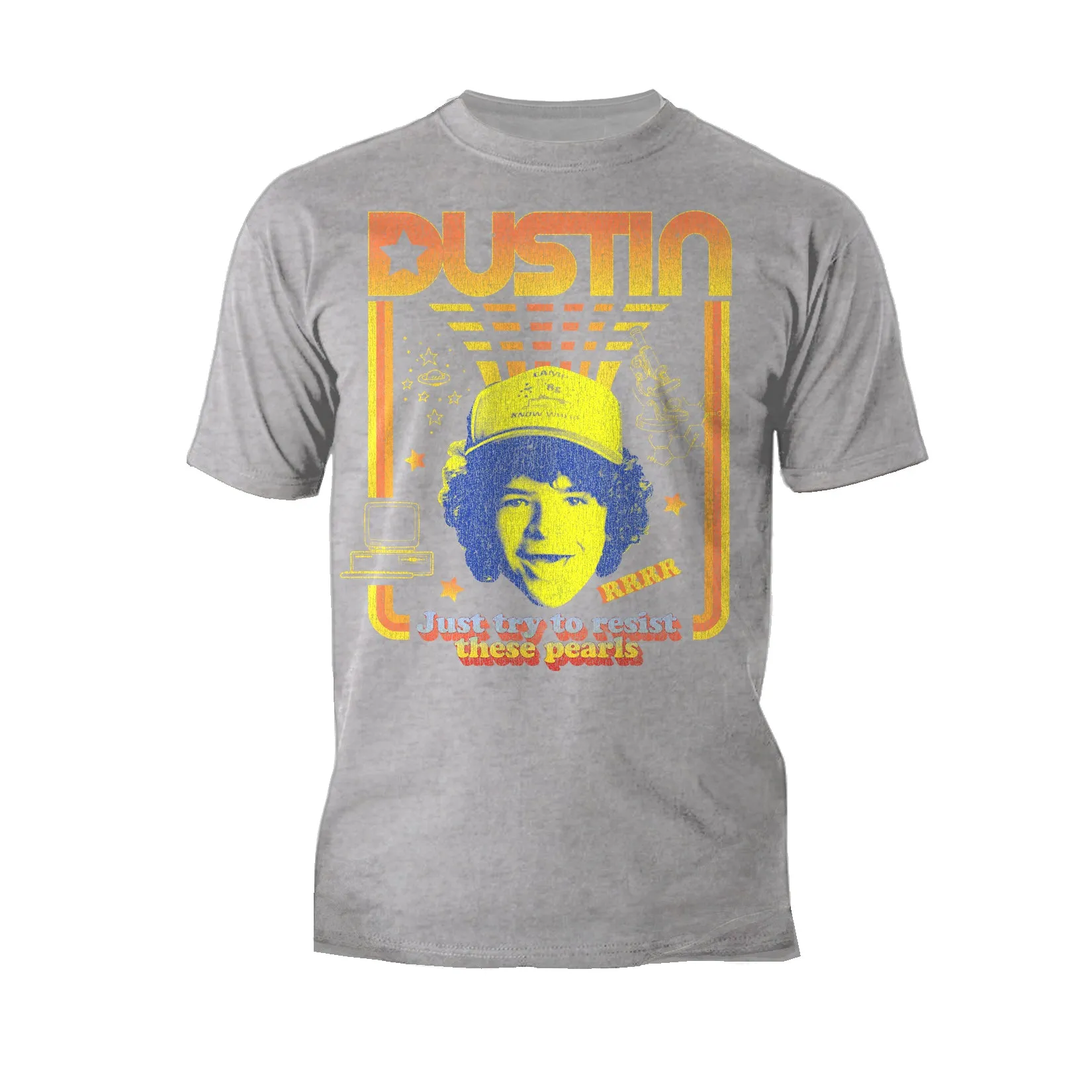 Stranger Things Vintage Dustin Retro Gaming Meme Pearls Original Men's T-Shirt