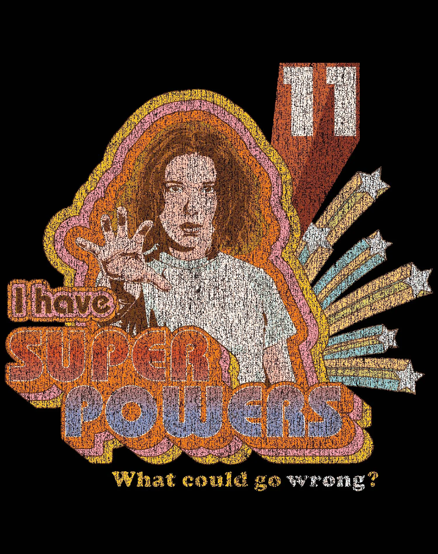 Stranger Things Vintage Eleven Retro Pose Super Powers Official Women's T-Shirt