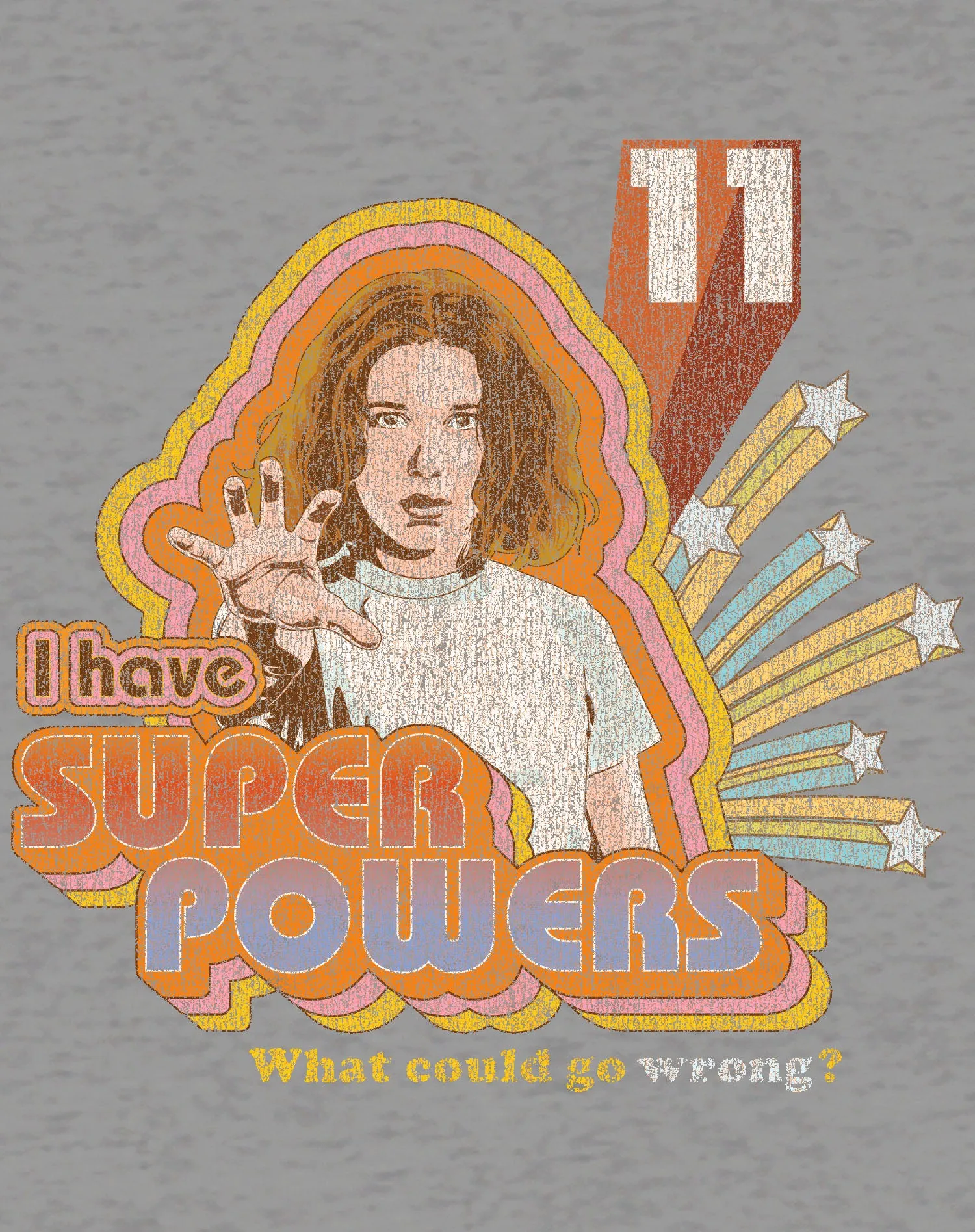 Stranger Things Vintage Eleven Retro Pose Super Powers Official Women's T-Shirt