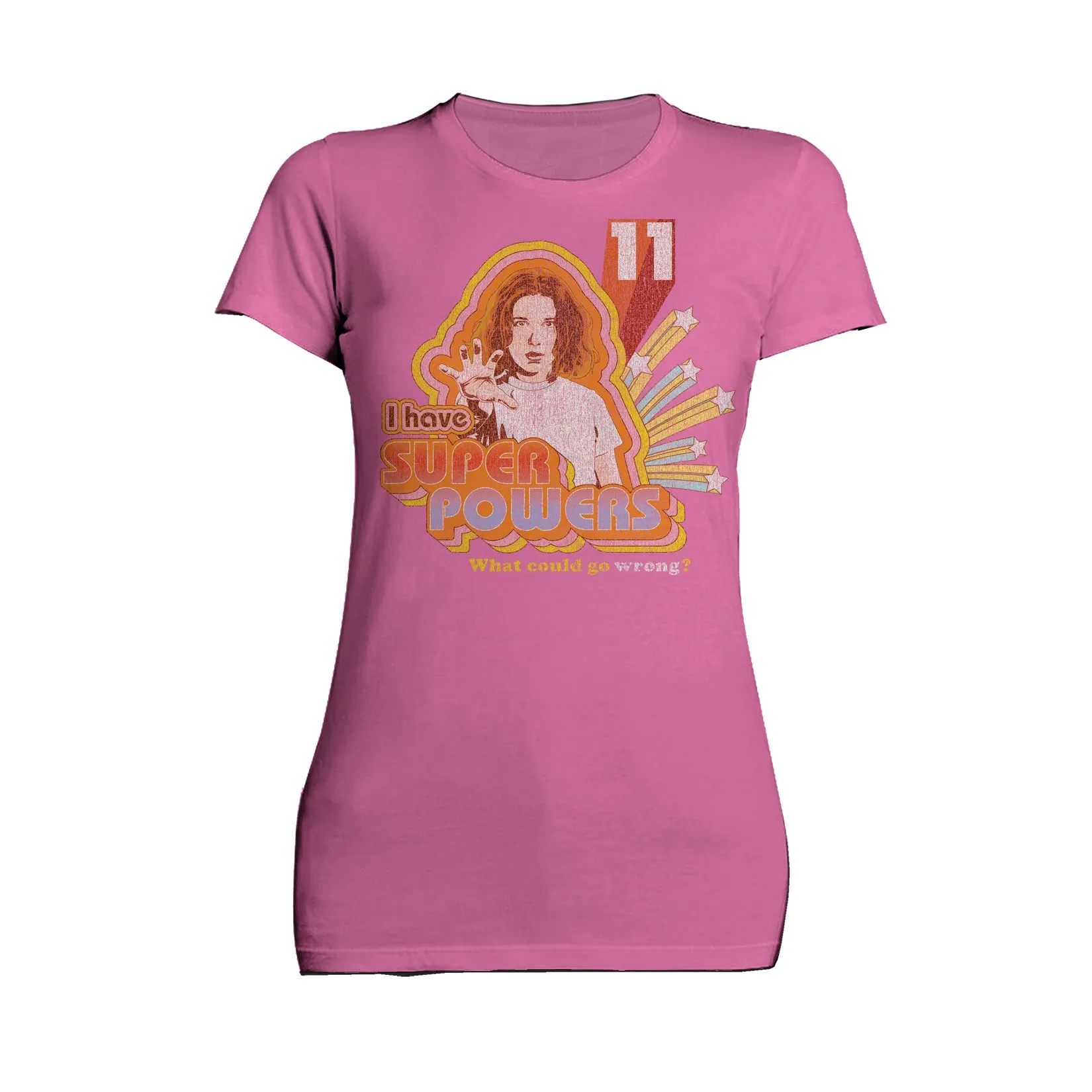 Stranger Things Vintage Eleven Retro Pose Super Powers Official Women's T-Shirt