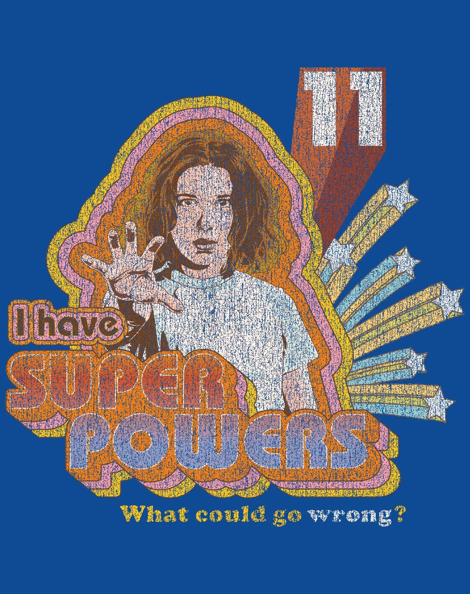 Stranger Things Vintage Eleven Retro Pose Super Powers Official Women's T-Shirt