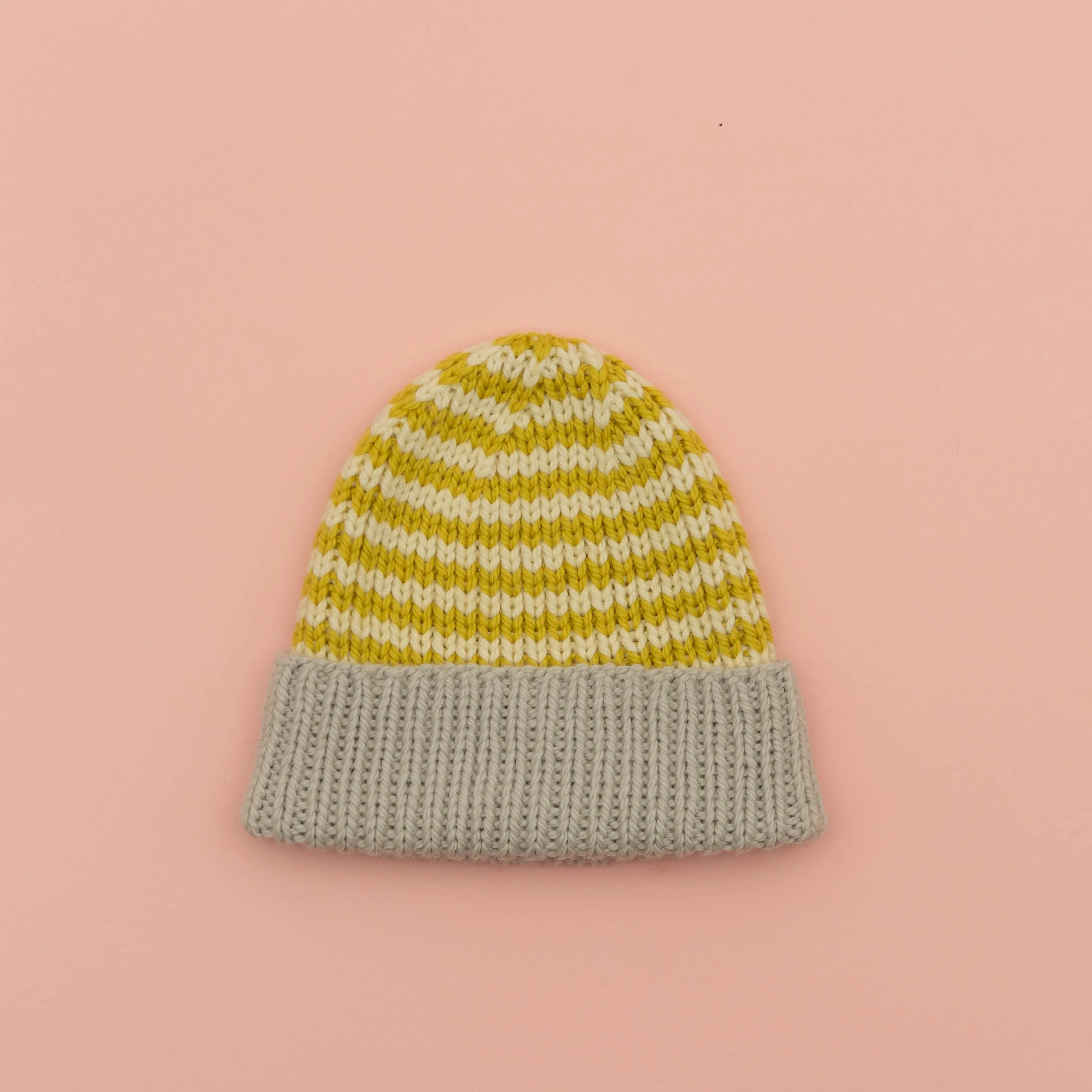 Striped Ribeanie Hat Knitting Kit
