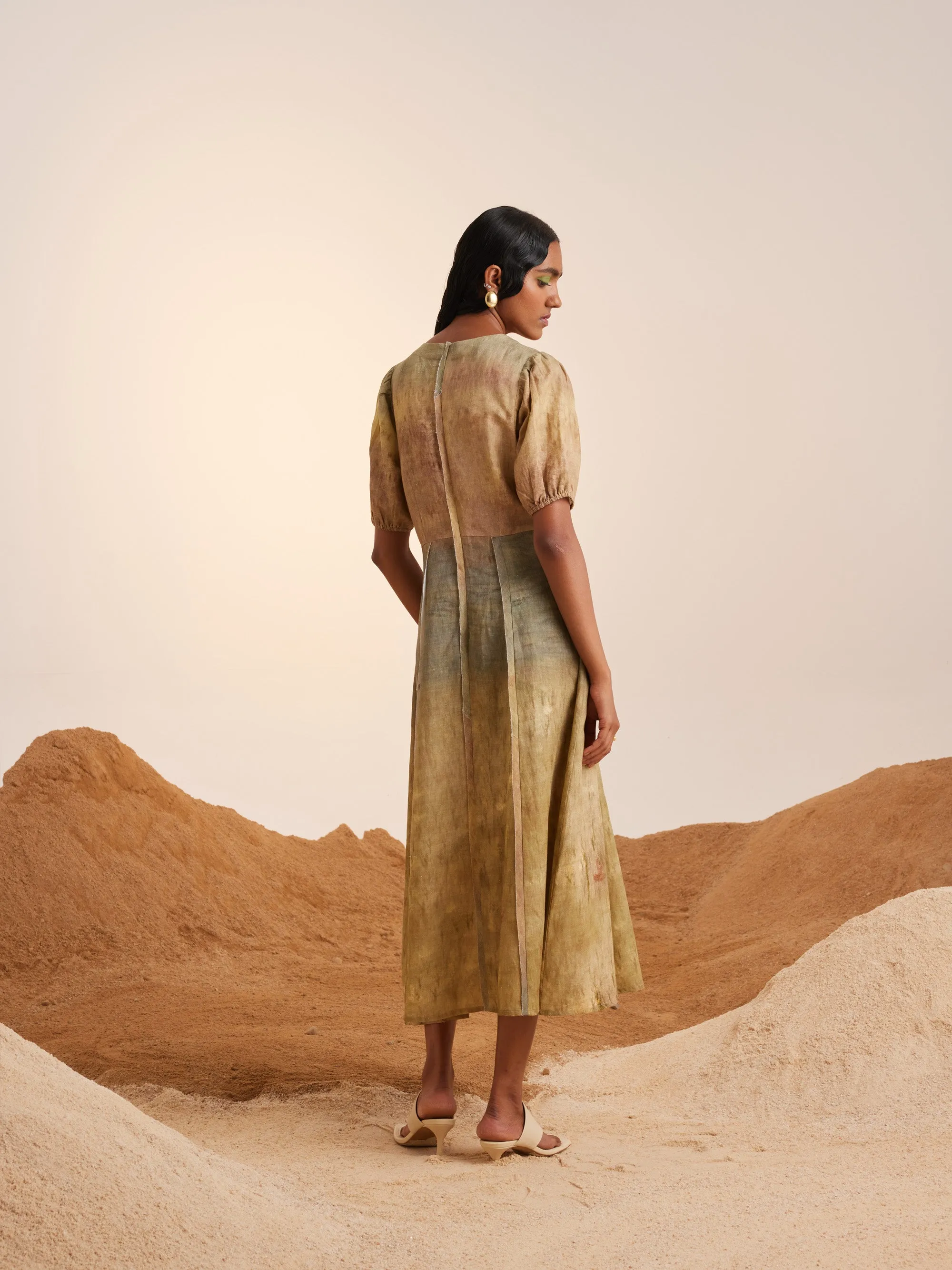 Summer Dress Panelled-Impression-Linen-Ss25-Pd-Imp-Cord