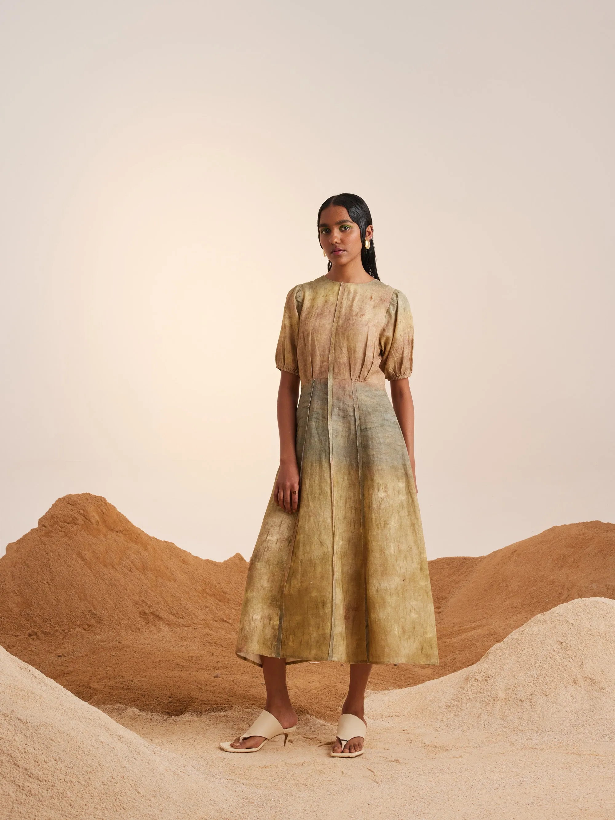 Summer Dress Panelled-Impression-Linen-Ss25-Pd-Imp-Cord