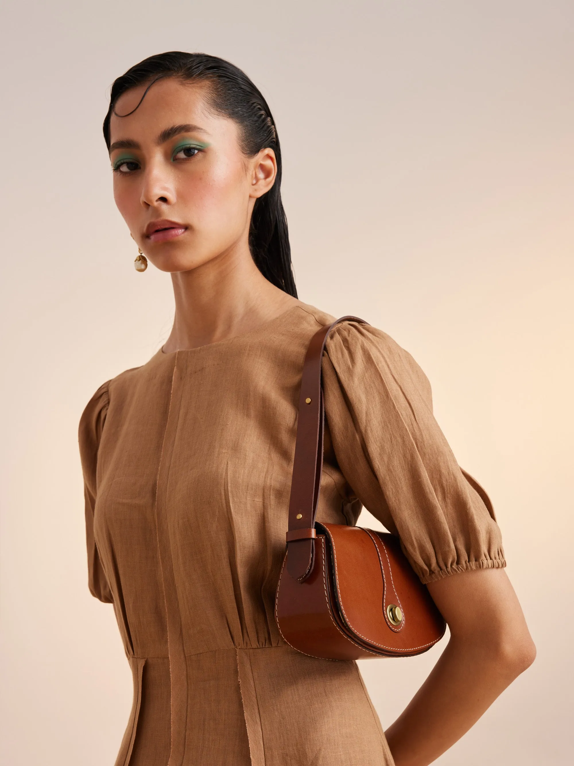 Summer Dress Panelled-Sand-Linen-Ss25-Pd-Sand-Cord