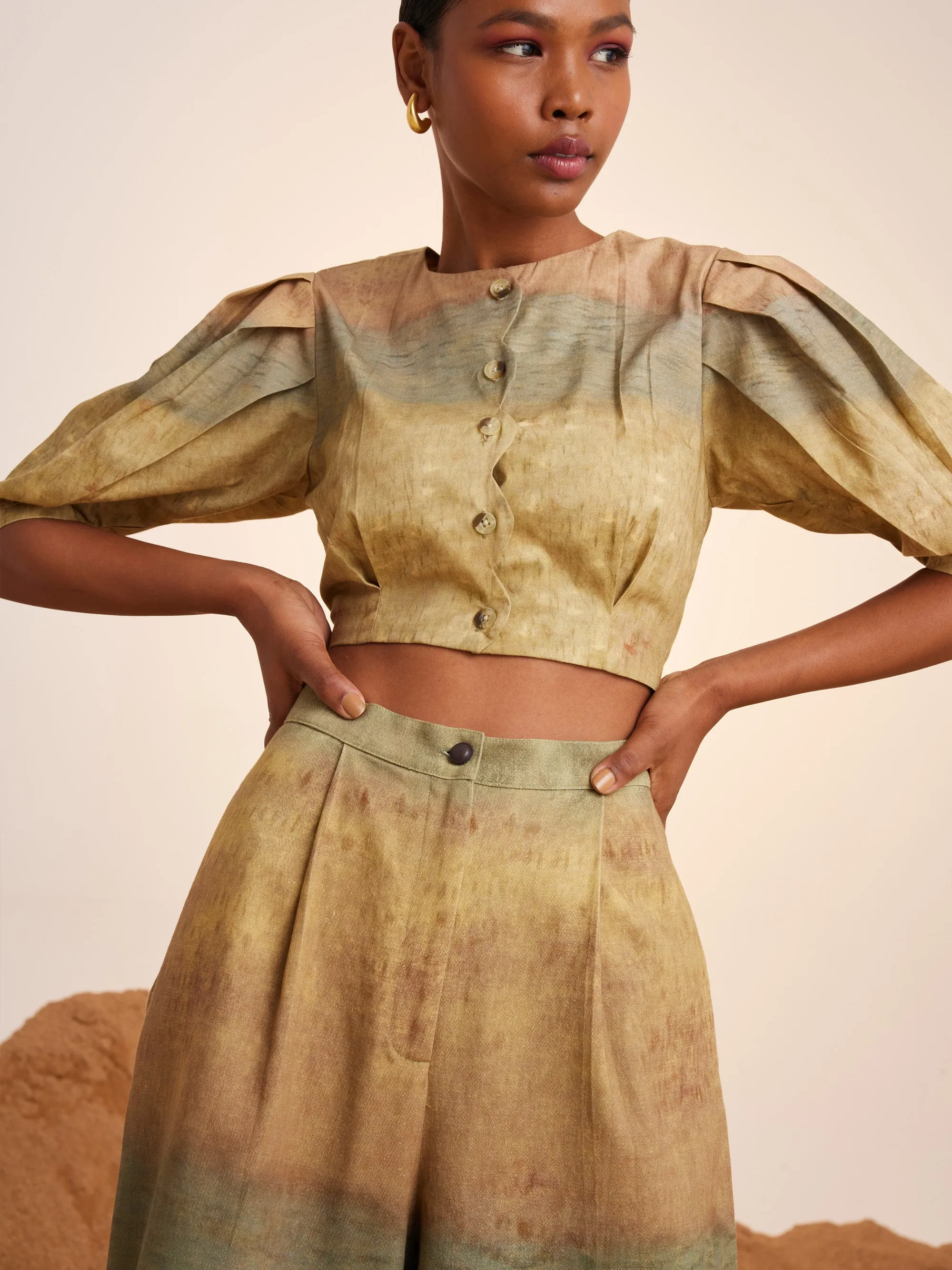 Summer Top Scalloped Impression-Cotton Satin-Ss25-Sclt-Imp-Cord
