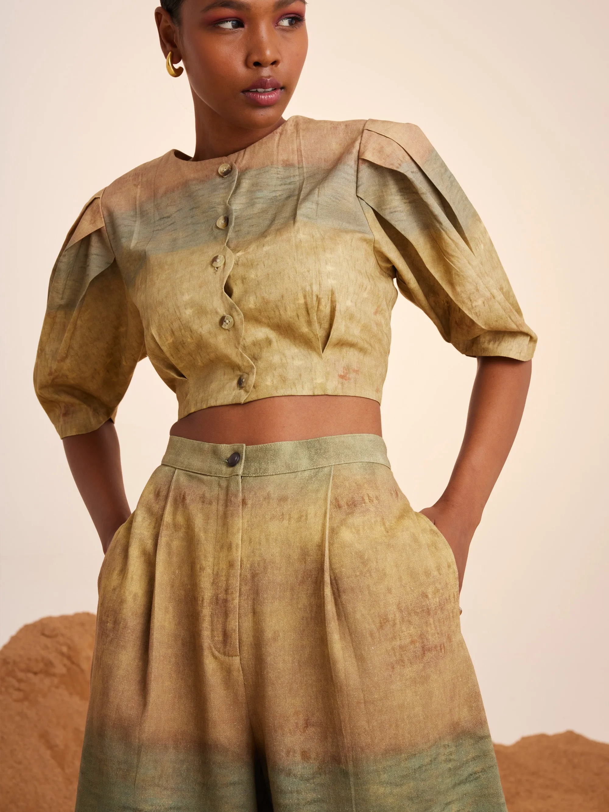Summer Top Scalloped Impression-Cotton Satin-Ss25-Sclt-Imp-Cord