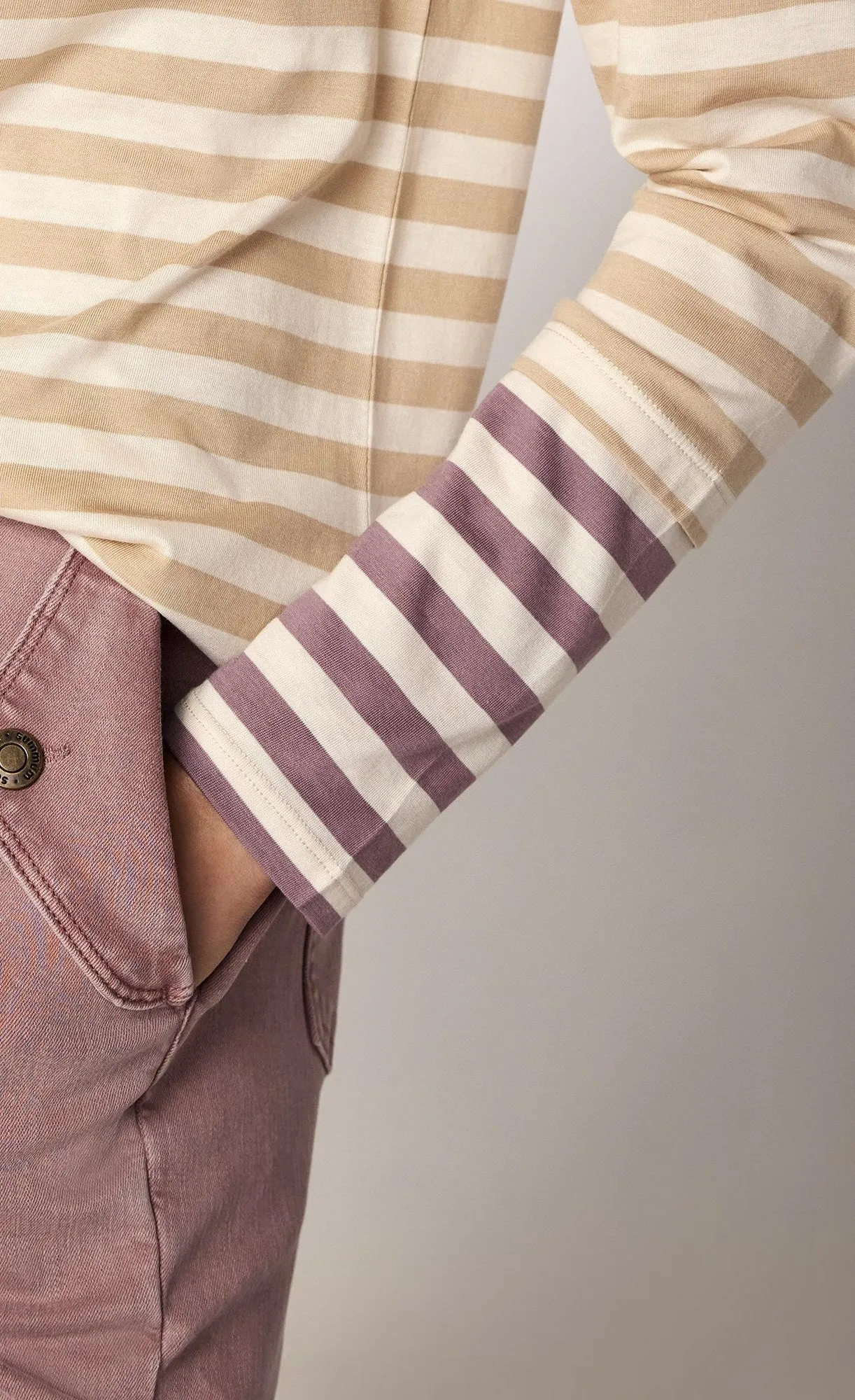 Summum Striped Tone-on-Tone Top