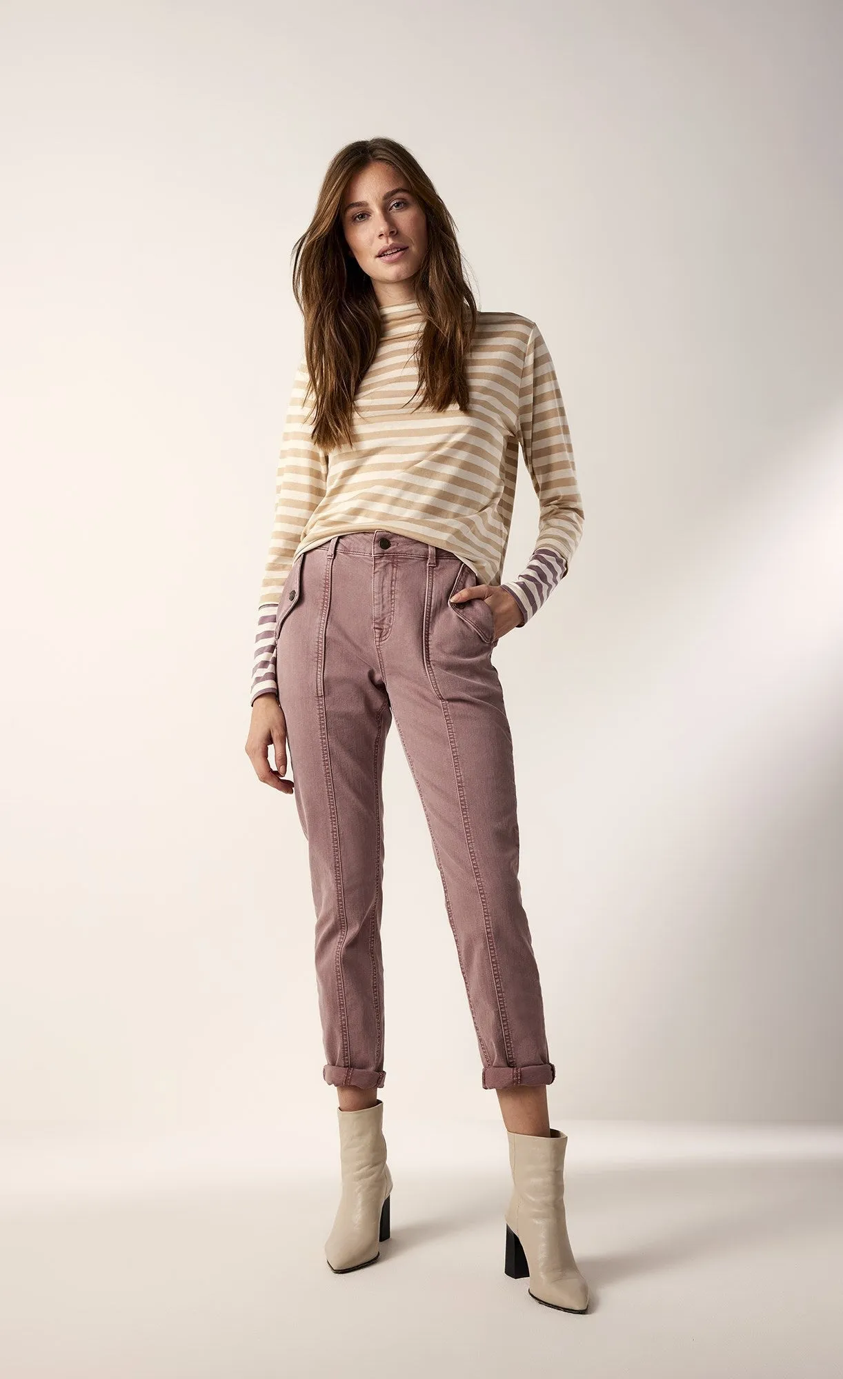 Summum Striped Tone-on-Tone Top