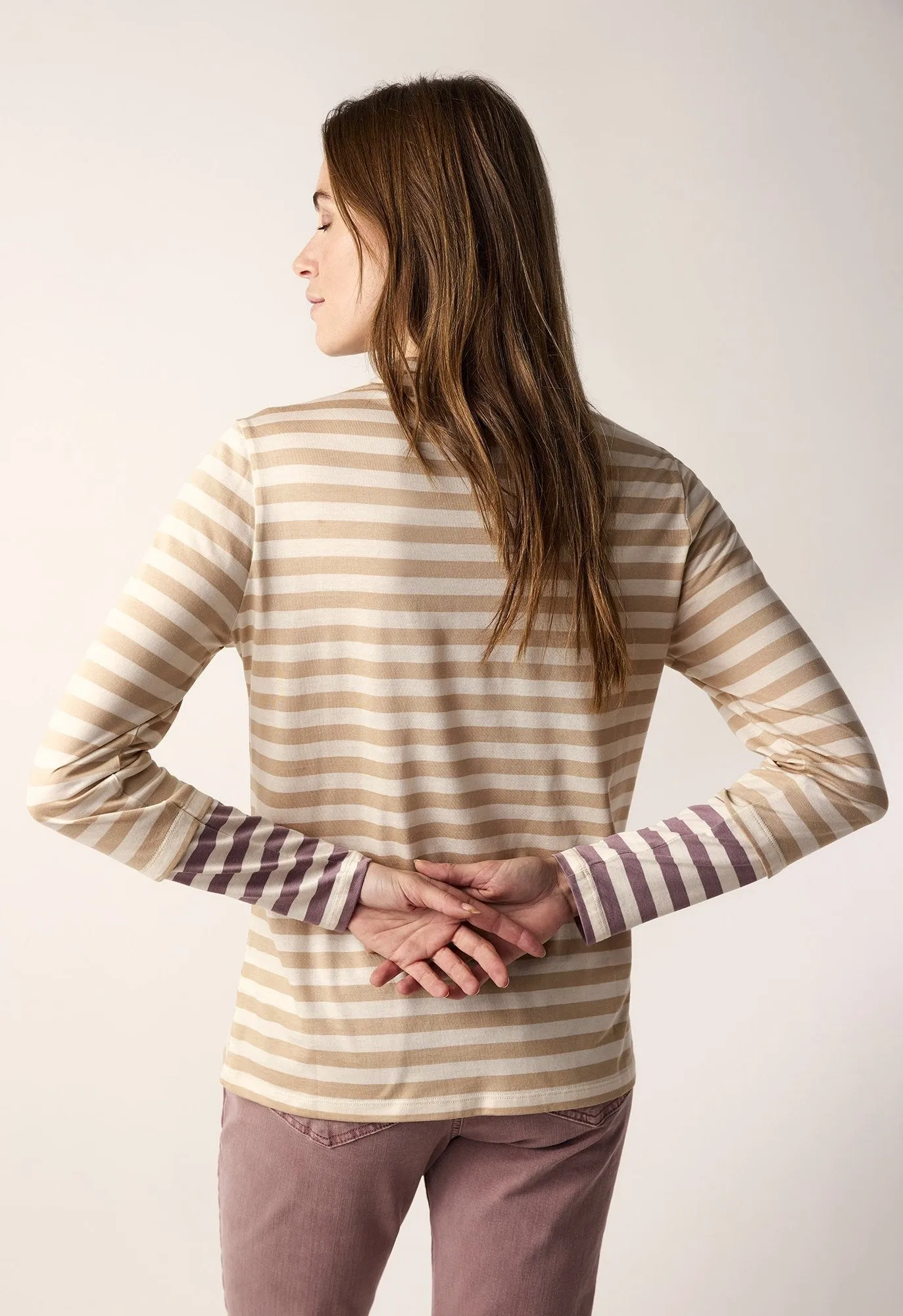 Summum Striped Tone-on-Tone Top