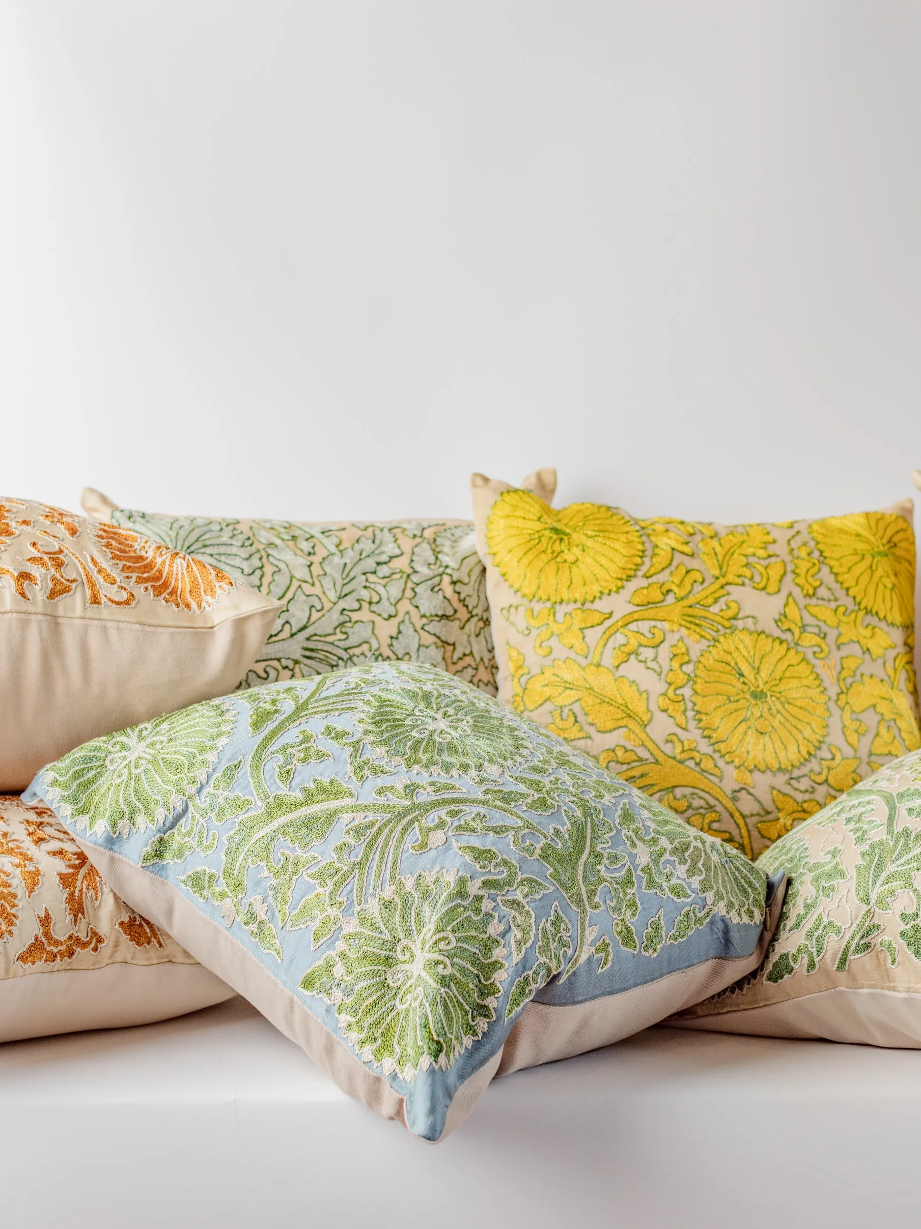 Suzani Harvest Square Pillow Cover