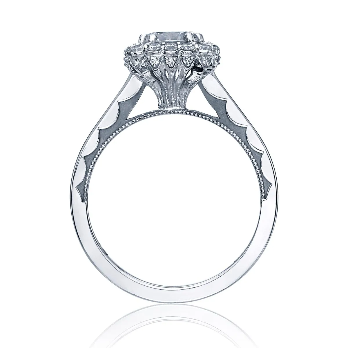 Tacori Round with Cushion Bloom Engagement Ring 55-2CU65