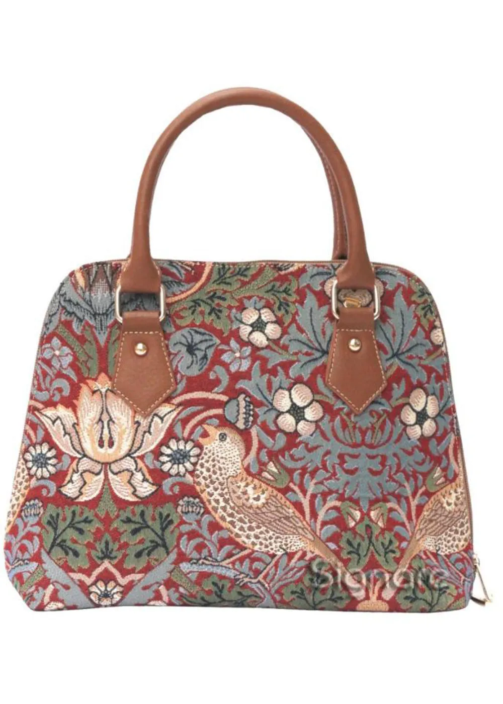 Tapestry Bags William Morris Strawberry Thief Handbag Red
