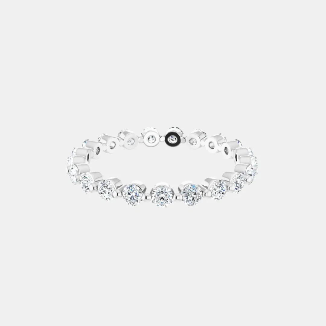 The Gold Single Prong Round Full Eternity