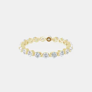 The Gold Single Prong Round Full Eternity
