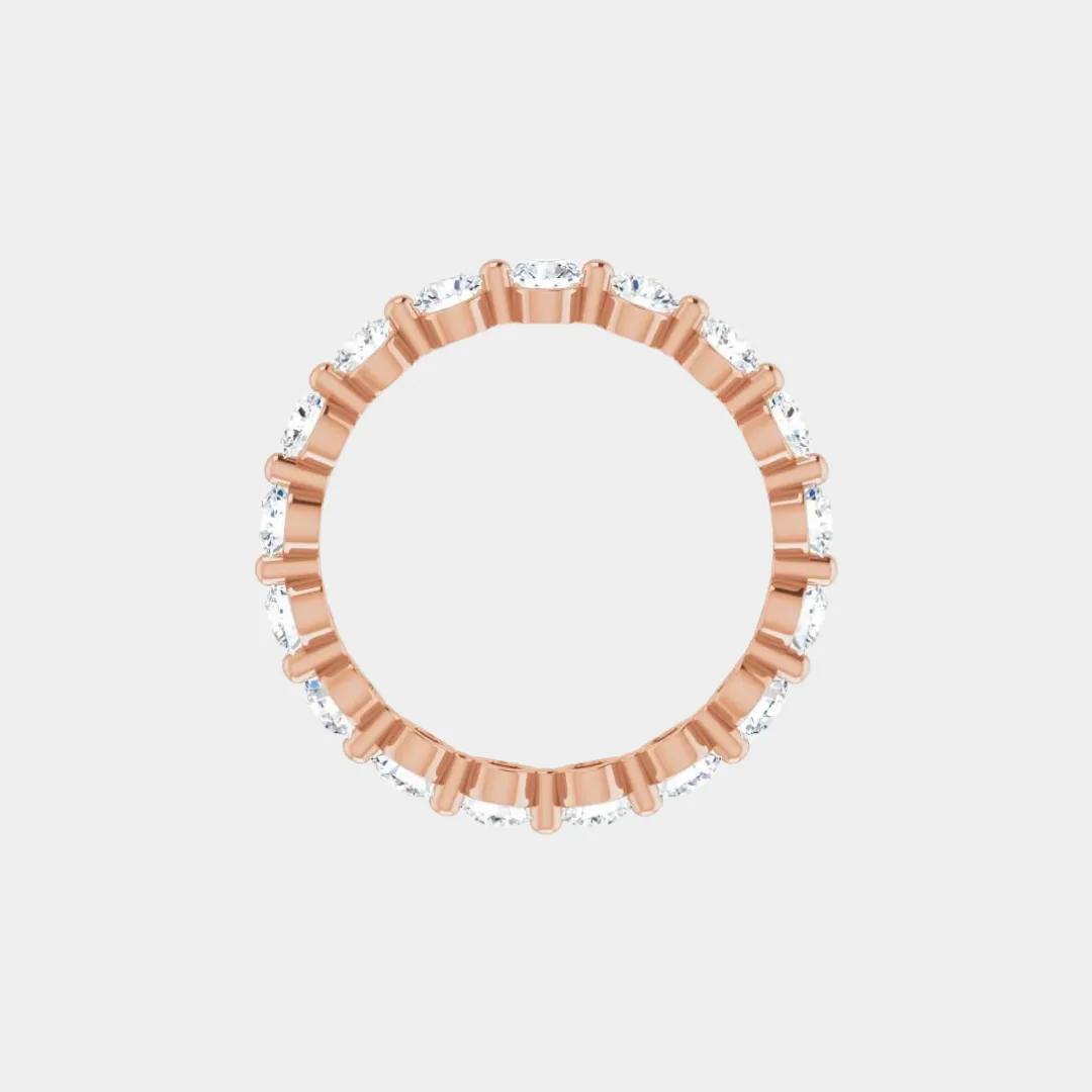 The Gold Single Prong Round Full Eternity