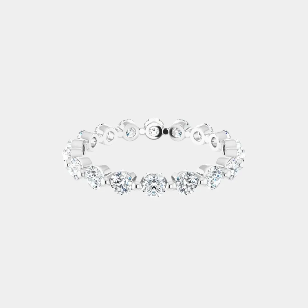 The Gold Single Prong Round Full Eternity