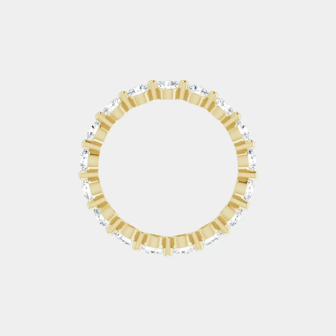 The Gold Single Prong Round Full Eternity