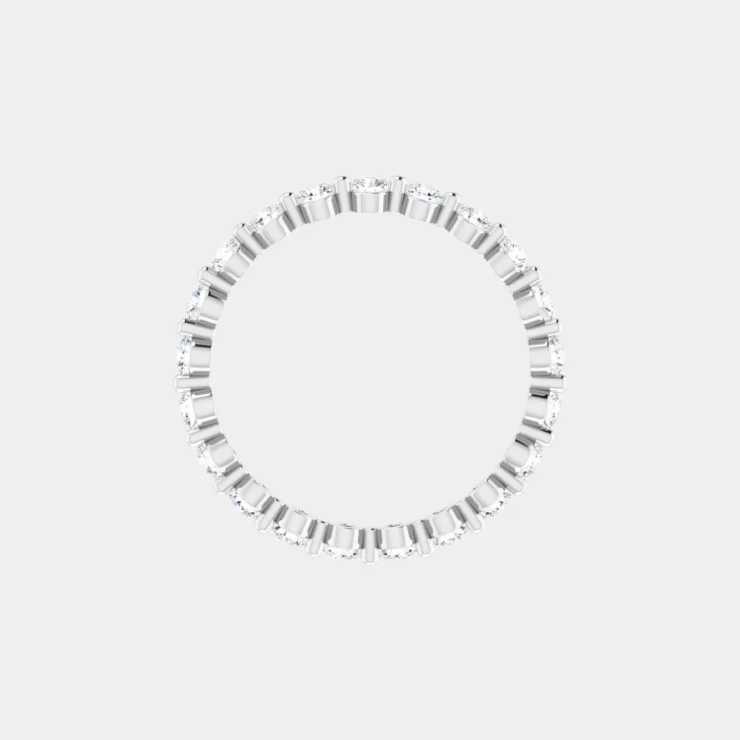 The Gold Single Prong Round Full Eternity