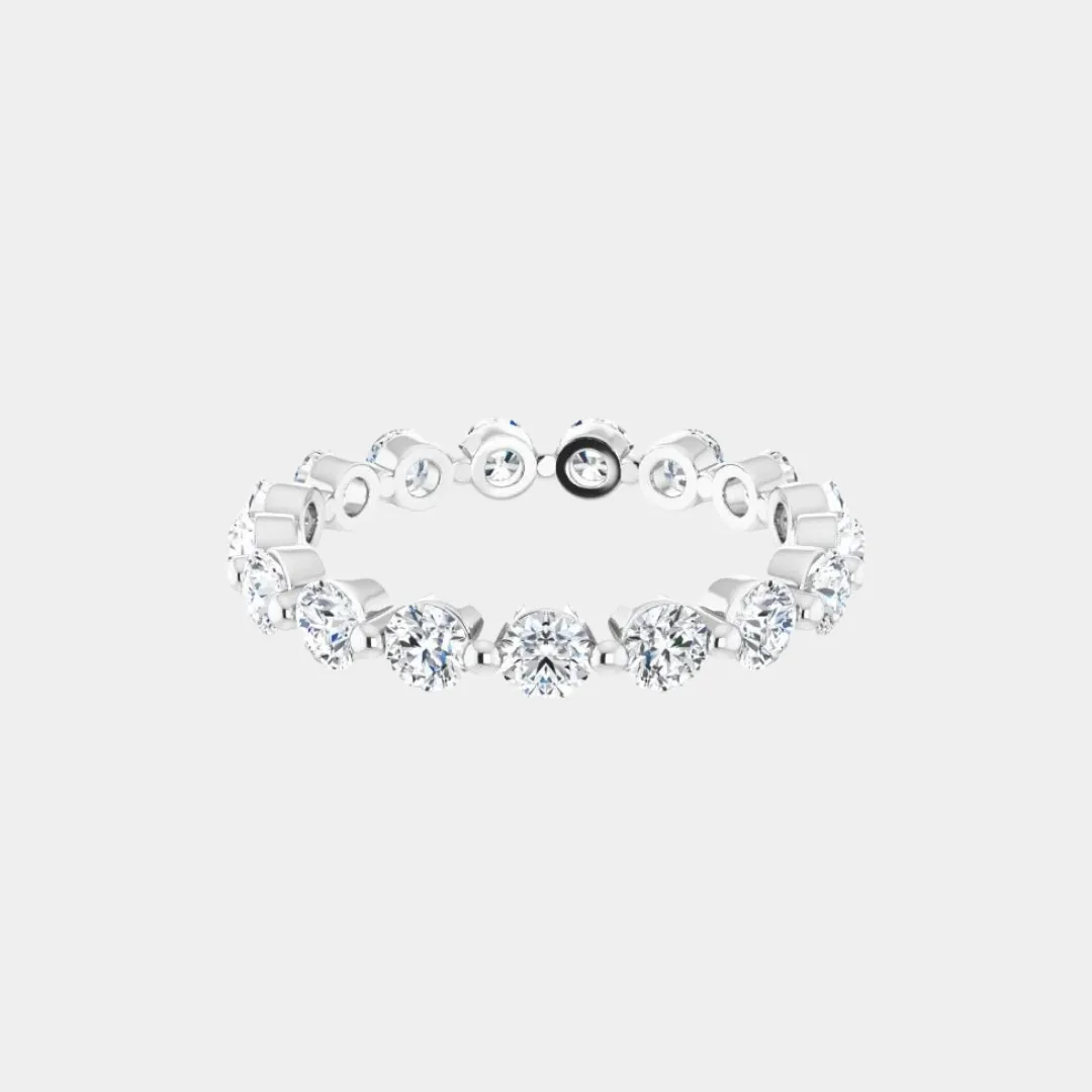 The Gold Single Prong Round Full Eternity