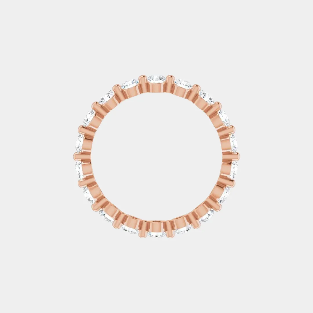 The Gold Single Prong Round Full Eternity