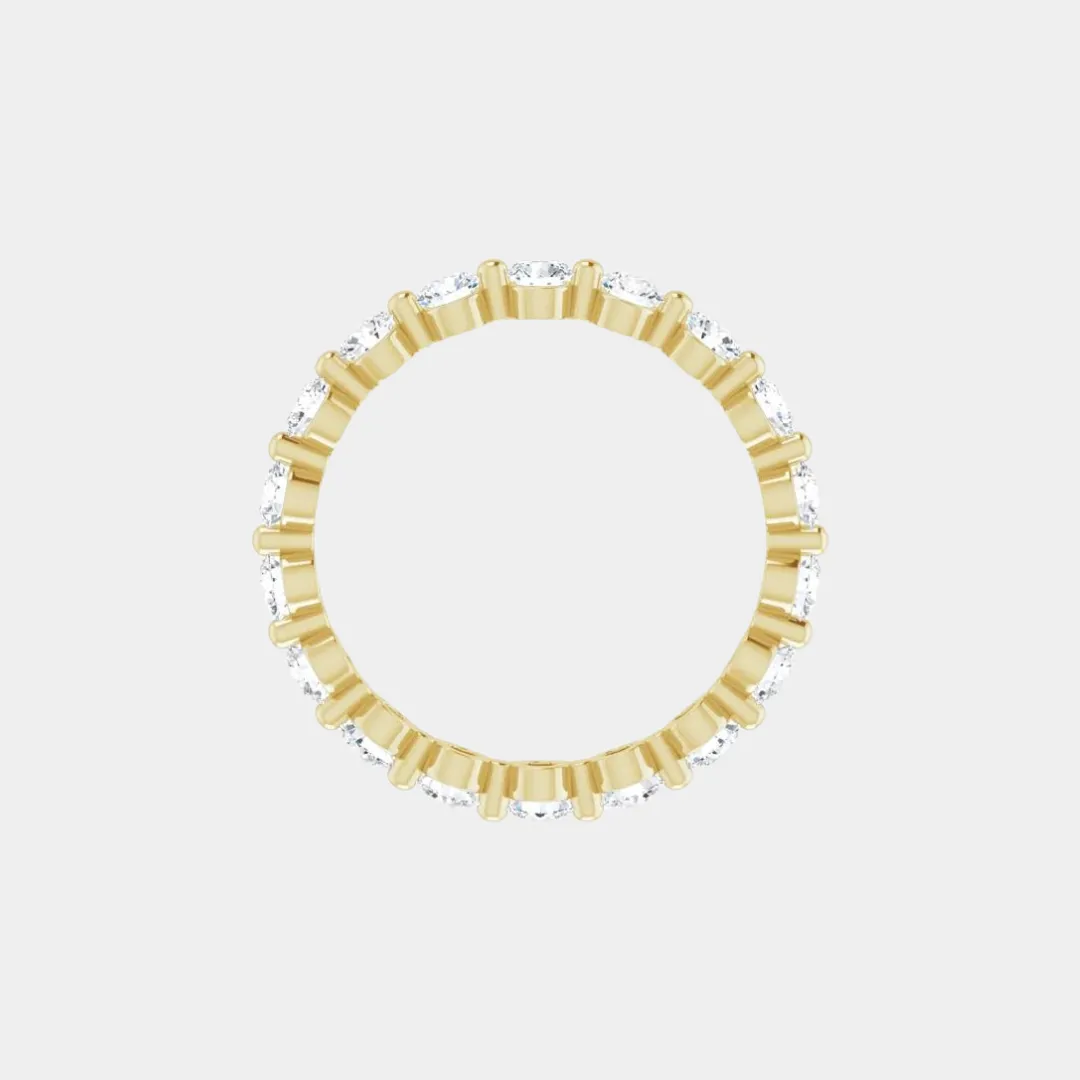 The Gold Single Prong Round Full Eternity