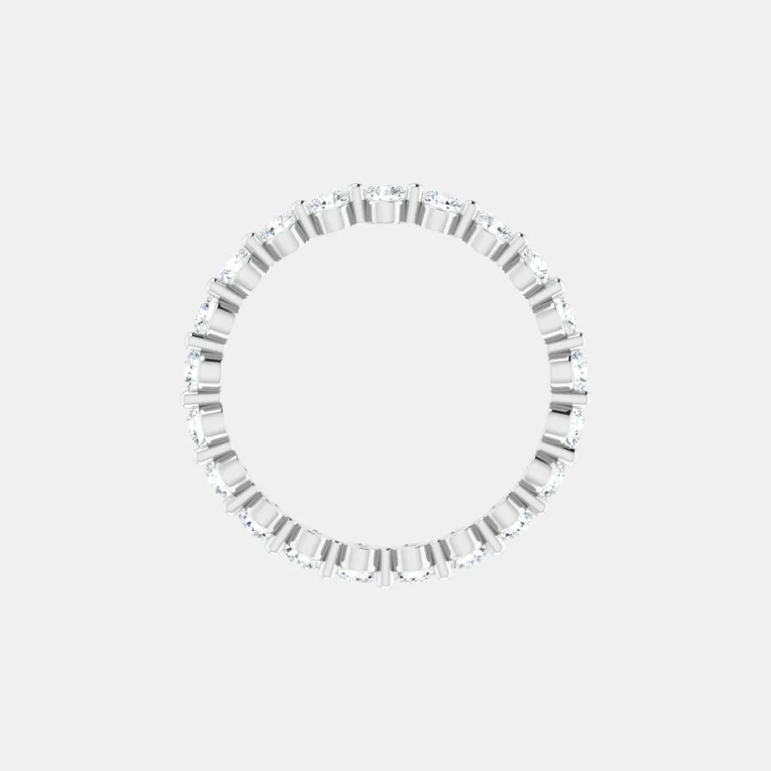 The Gold Single Prong Round Full Eternity