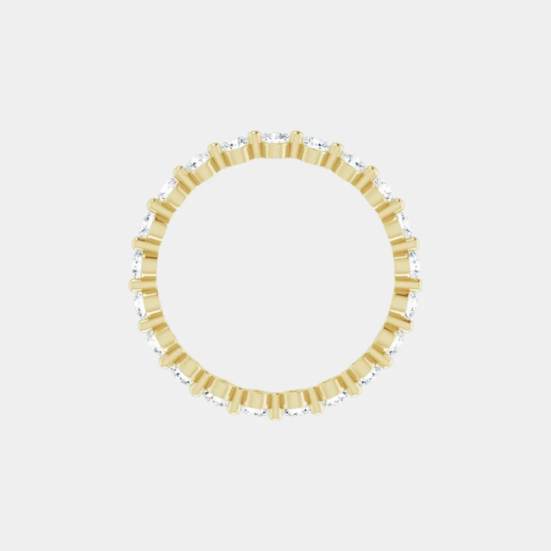The Gold Single Prong Round Full Eternity