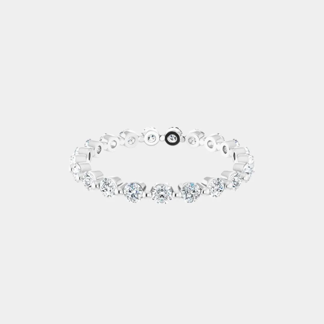 The Gold Single Prong Round Full Eternity