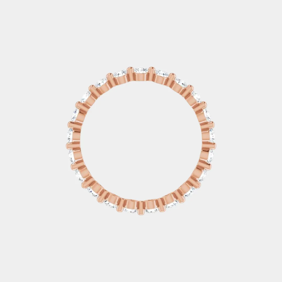 The Gold Single Prong Round Full Eternity