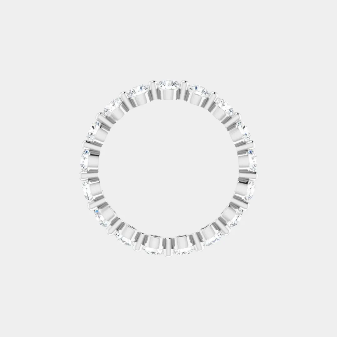 The Gold Single Prong Round Full Eternity