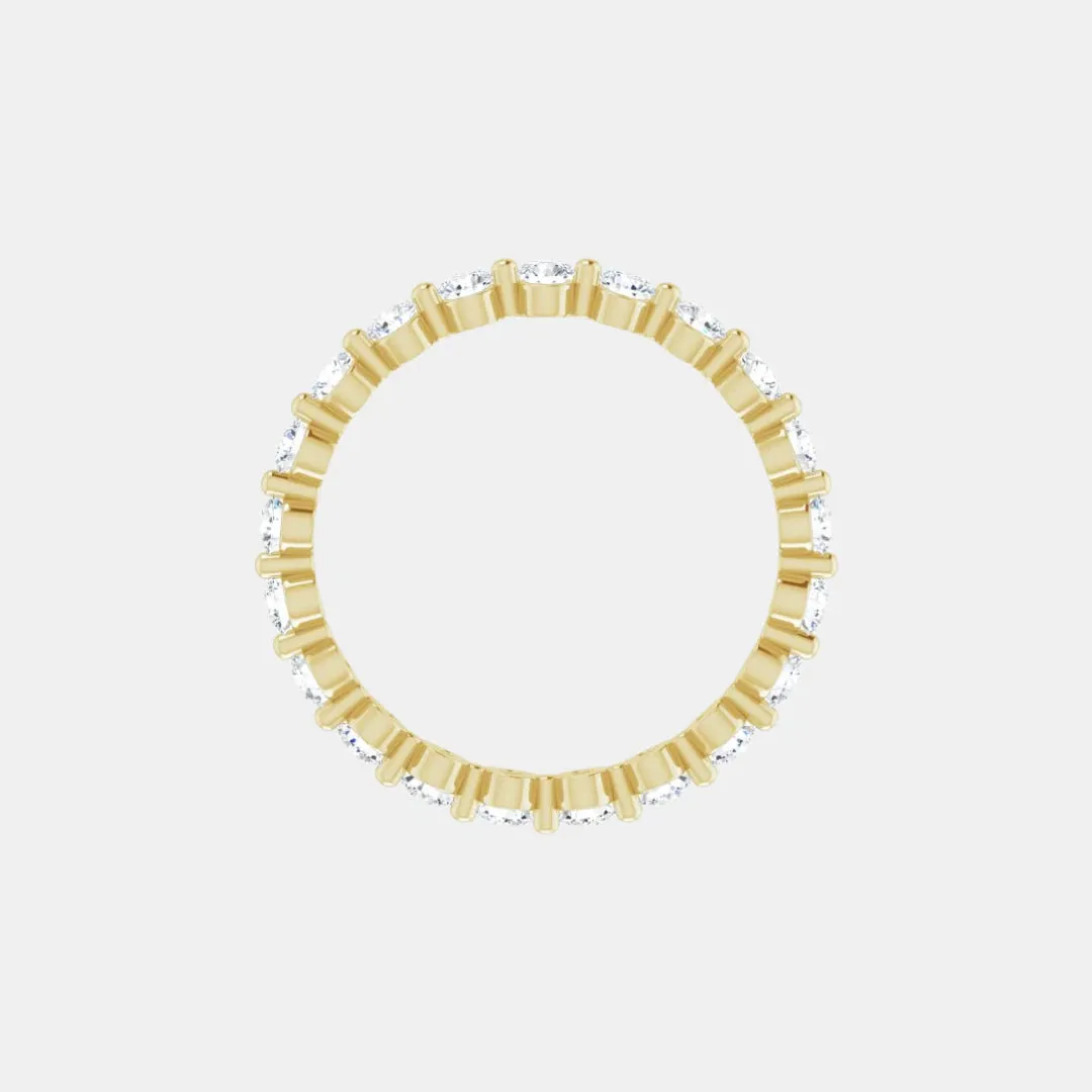 The Gold Single Prong Round Full Eternity
