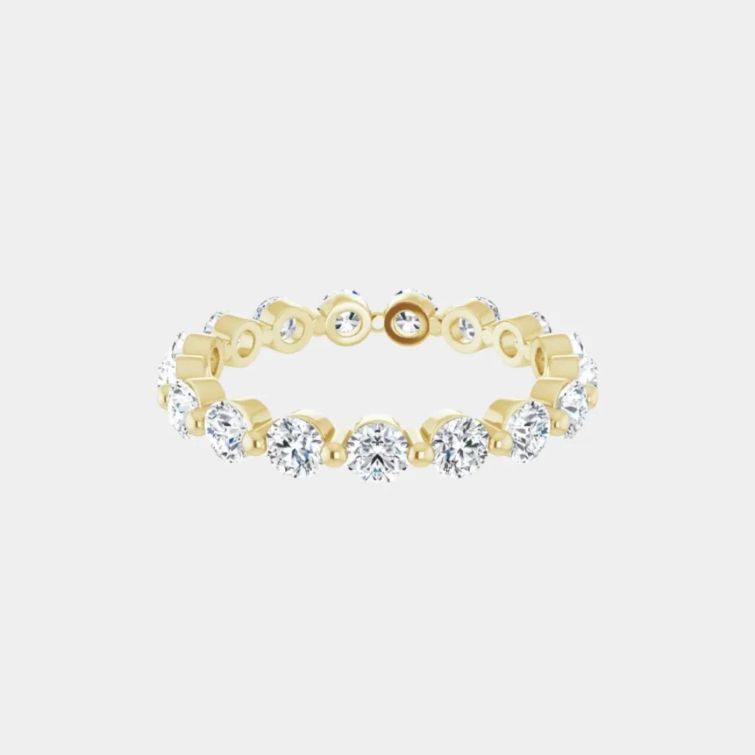 The Gold Single Prong Round Full Eternity
